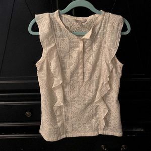 Banana Republic sleeveless ruffle blouse